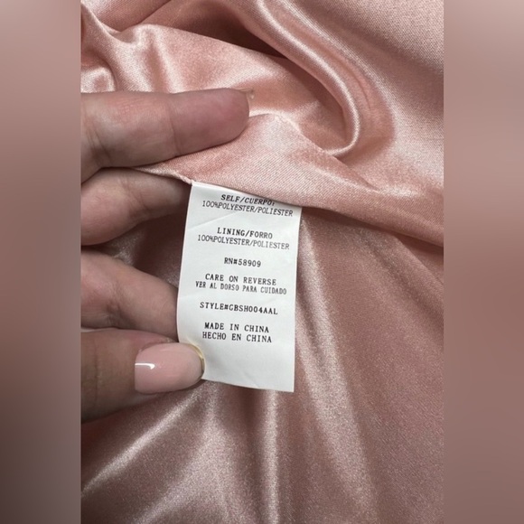 GB Social Rose Gold Sequin Mini Dress Junior Size 1 Homecoming Prom Cocktail - Picture 9 of 10